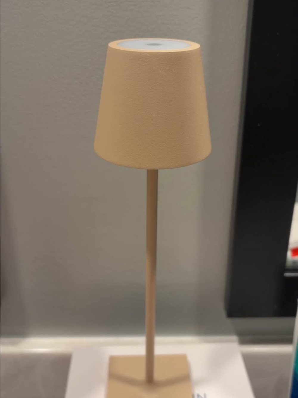 Zafferano Portable Beige Accent Lamp - Sleek Minimalist Design